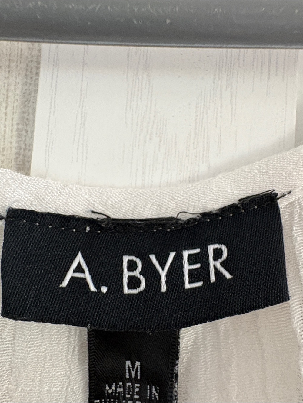 A. Byer White Beaded V-Neck Cold-Shoulder Camisole - Picture 3 of 3